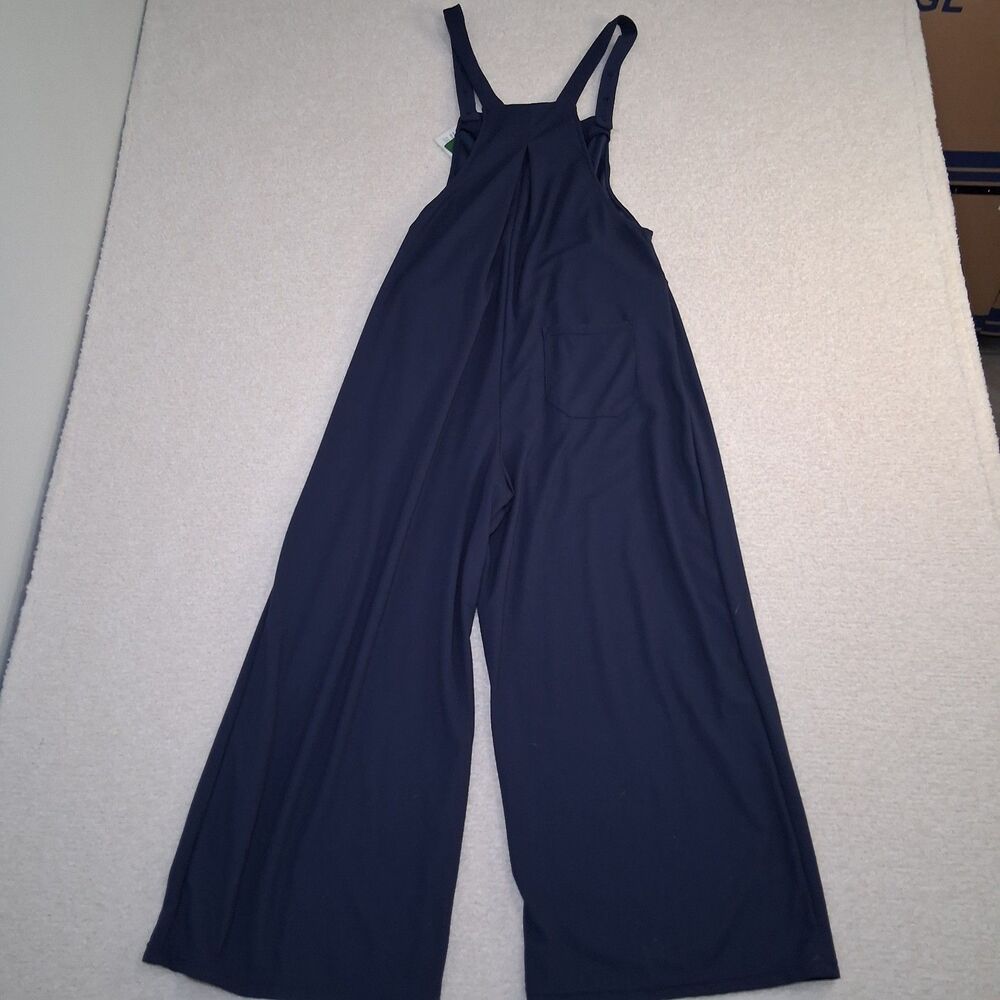 NWT Overalls Jumpsuit Sz S Navy Casual Minimalist Oversized Lounge Oversized - Picture 2 of 9